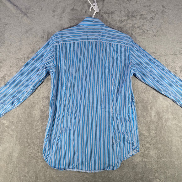 Saks Fifth Avenue‎ Striped Dress Shirt Cotton Button Down Small - Picture 4 of 5